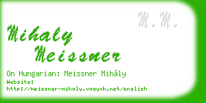 mihaly meissner business card